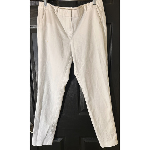 Michael Kors Women's White Straight‎ Trousers Size 10 L28 Excellent Condition - Picture 1 of 13